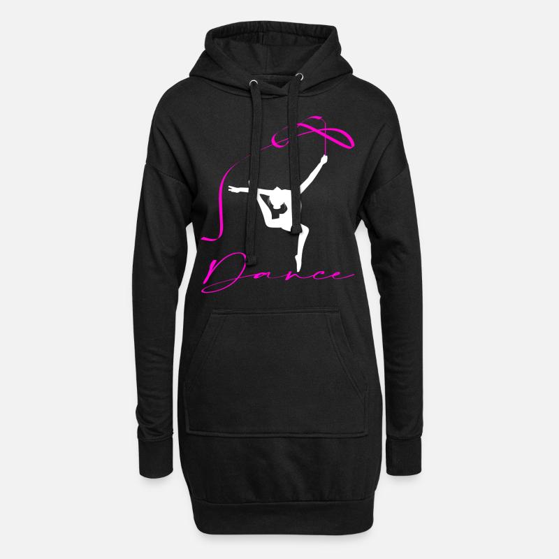 Tanzen - Hoodie-Kleid - Schwarz