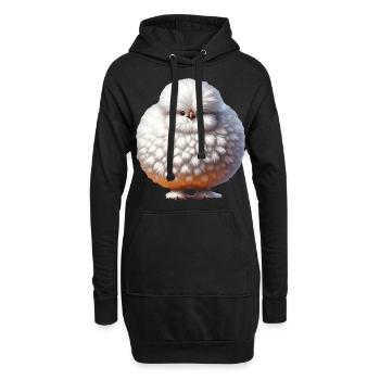 Silkie Poulet Silkie Oiseau Silkies Poulets moelleux - Sweat-shirt à capuche long Femme - noir - Devant