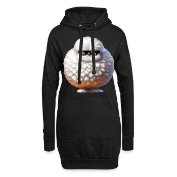 Silkie Poulet Silkie Oiseau Silkies Poulets moelleux - Sweat-shirt à capuche long Femme - noir - Devant
