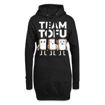 Tofu Lustiges - Hoodie-Kleid - Schwarz - Vorne