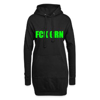 Fck grn - Hoodie-Kleid - Schwarz - Vorne