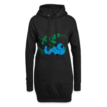 Blaubeeren - Hoodie-Kleid - Schwarz - Vorne