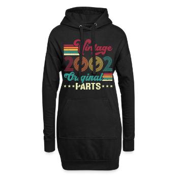 Vintage 2002 Original, Cadeau D'anniversaire - Sweat-shirt à capuche long Femme - noir - Devant