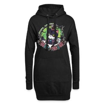 Das Erwachen von Catleman Jack - Hoodie-Kleid - Schwarz - Vorne