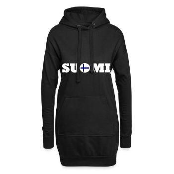 Suomi - Hoodie-Kleid - Schwarz - Vorne