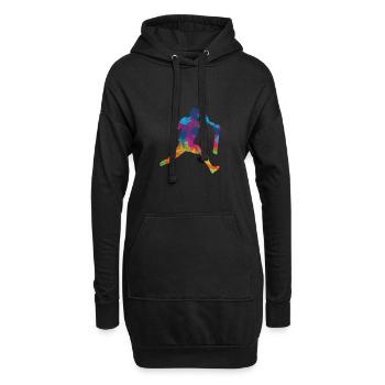 Scooter Tretroller Stunts Skatepark Geschenkidee - Hoodie-Kleid - Schwarz - Vorne