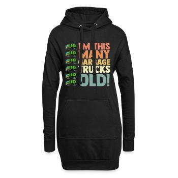 Müllauto Müllmann Entsorgung Recycling Garbage - Hoodie-Kleid - Schwarz - Vorne