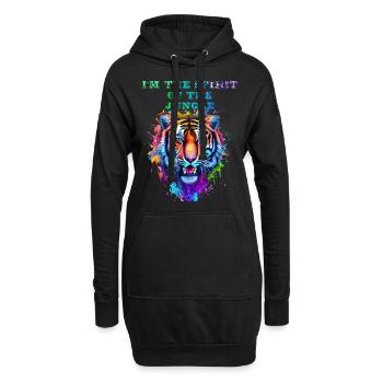 Je suis l’ de la jungle - Sweat-shirt à capuche long Femme - noir - Devant