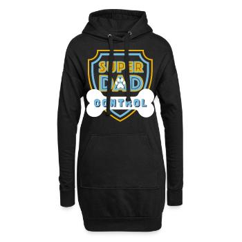 Super Dad Control Light Blue - Hoodie-Kleid - Schwarz - Vorne