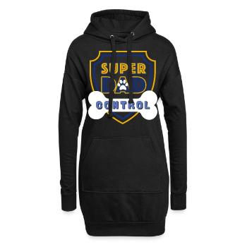 Super Dad Control Dark Blue - Hoodie-Kleid - Schwarz - Vorne