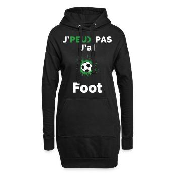 J'Peux pas j'ai foot - Sweat-shirt à capuche long Femme - noir - Devant