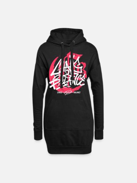 Streetwear Urban Graffiti - Hoodie-Kleid - Schwarz