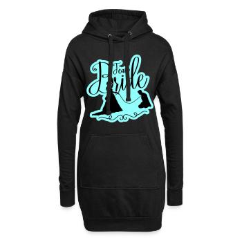 Team Braut Hochzeit Junggesellinnen - Hoodie-Kleid - Schwarz - Vorne