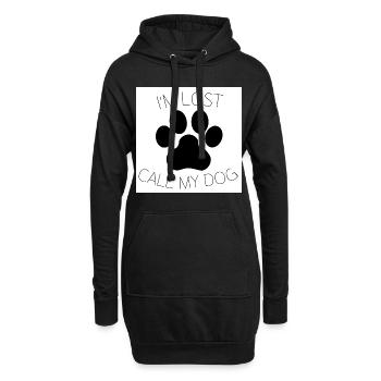 i'm lost call my dog - Sweat-shirt à capuche long Femme - noir - Devant