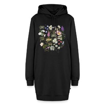 T-shirt Fleurs sauvages, Classique, Fleurs sauvages d’été - Sweat-shirt à capuche long Femme - noir - Devant
