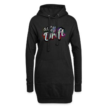 Eat sleep Drift Magic Color - Hoodie-Kleid - Schwarz - Vorne