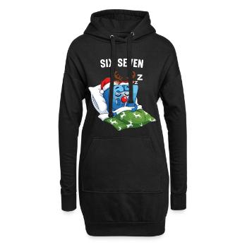 67 Six Seven Meme Weihnachten Pyjama - Hoodie-Kleid - Schwarz - Vorne