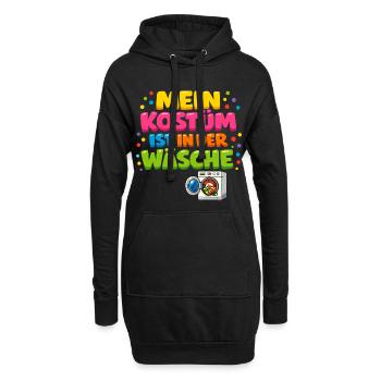 Mon costume est dans la blanchisserie Carnaval Carnaval - Sweat-shirt à capuche long Femme - noir - Devant