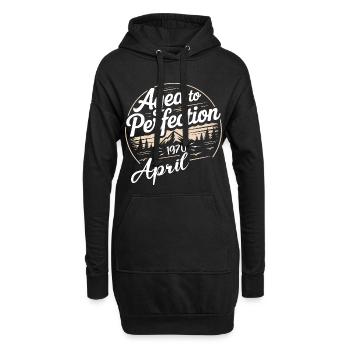 April 1970 birthday april 1970 - Hoodie Dress - black - Front