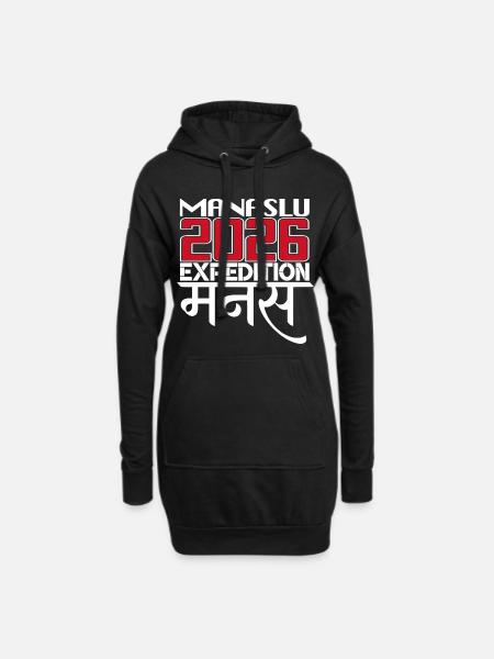 MANASLU - Hoodie Dress - black