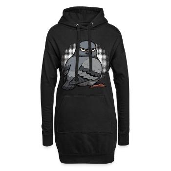 pigeons pigeons colombiers pigeonneurs - Sweat-shirt à capuche long Femme - noir - Devant