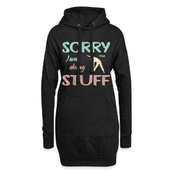 Sorry, I was doing Yoga stuff - Vintage - Hoodie-Kleid - Schwarz - Vorne
