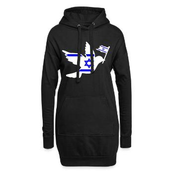 Israel - Sweat-shirt à capuche long Femme - noir - Devant