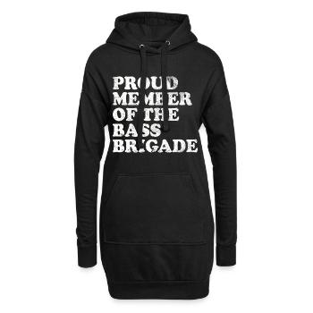 Proud Member of the Bass Brigade - weiss - Hoodie-Kleid - Schwarz - Vorne