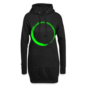 Cercle forme cercle icône forme nouveau vert - Sweat-shirt à capuche long Femme - noir - Devant