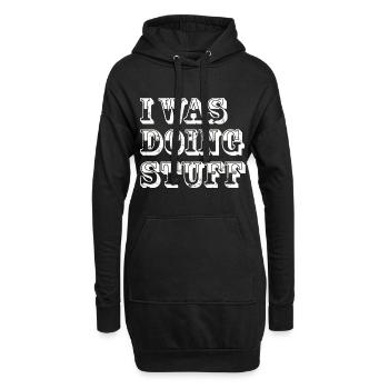 I was doing stuff vintage - Hoodie-Kleid - Schwarz - Vorne
