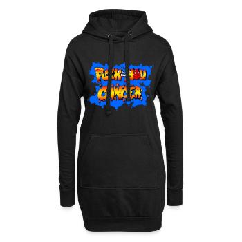 Fuck you Cancer - Sweat-shirt à capuche long Femme - noir - Devant