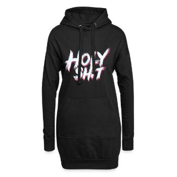 Holy Shit Freche Lustige Sprüche - Hoodie-Kleid - Schwarz - Vorne