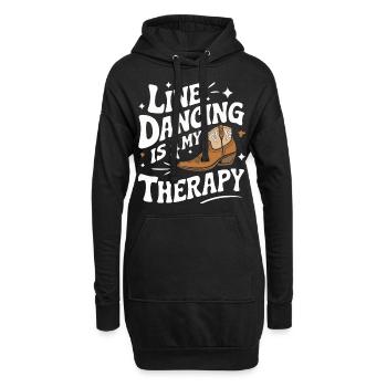 Danse en ligne Danseurs - Sweat-shirt à capuche long Femme - noir - Devant