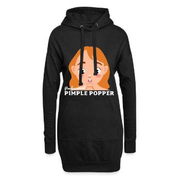 Pickel ausdrücken - Hoodie-Kleid - Schwarz - Vorne
