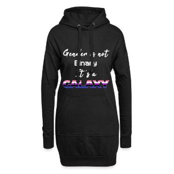 Le genre n'est pas binaire. C'est une galaxie! - Fluide de genre - Sweat-shirt à capuche long Femme - noir - Devant