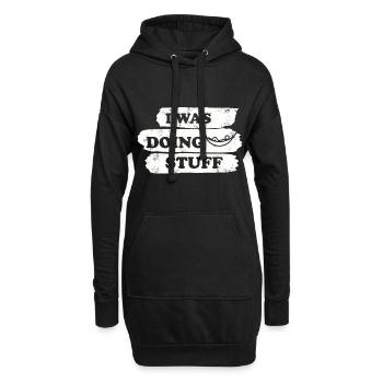 I was doing stuff - Hammock vintage - Hoodie Dress - black - Front