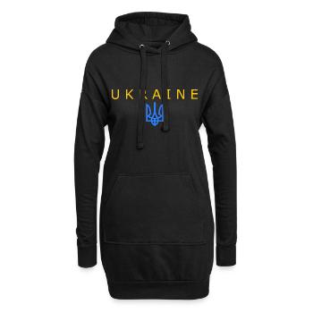 Ukraine - Sweat-shirt à capuche long Femme - noir - Devant