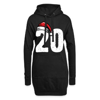 20 Numéro Noël - Sweat-shirt à capuche long Femme - noir - Devant