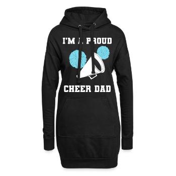 Stolzer Cheerleader-Vater Cheerleader - Hoodie-Kleid - Schwarz - Vorne