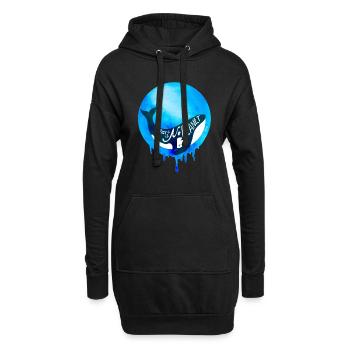Orca Wal Naturschutz Tierliebe Geschenk - Hoodie-Kleid - Schwarz - Vorne