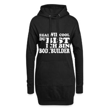 Bodybuilder - Hoodie-Kleid - Schwarz - Vorne