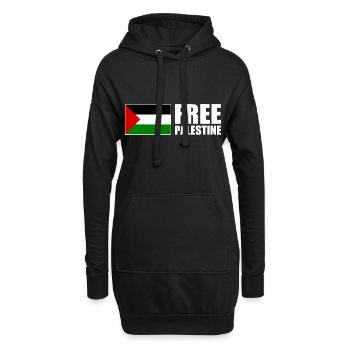 Free palestine - Hoodie-Kleid - Schwarz - Vorne