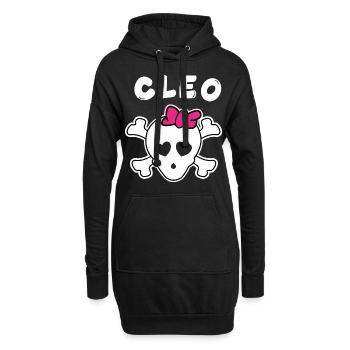 Piratin Cleo Design für Mädchen und Frauen - Hoodie-Kleid - Schwarz - Vorne