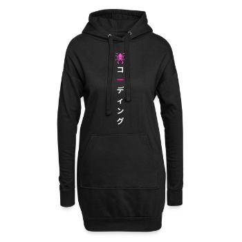 LUZILLION DEBUGGER PRINT FOR CODER AND GAMER - Hoodie-Kleid - Schwarz - Vorne