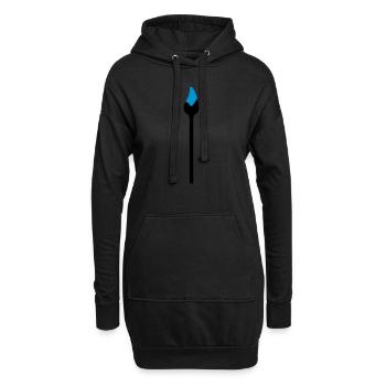 pinceau avec de la peinture - Sweat-shirt à capuche long Femme - noir - Devant