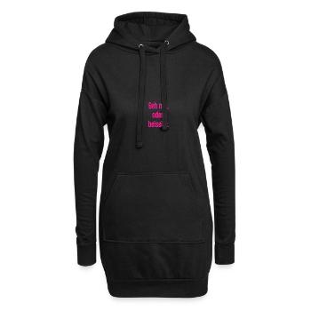 Marchez avec ou sur le côté - Sweat-shirt à capuche long Femme - noir - Devant