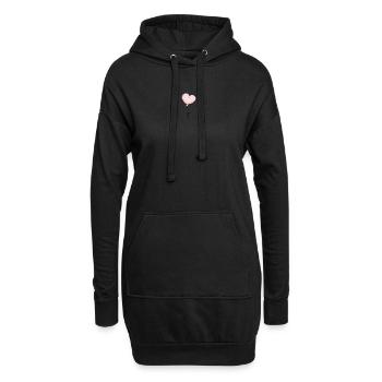 Luftballon Herz Liebe pastell - Hoodie-Kleid - Schwarz - Vorne