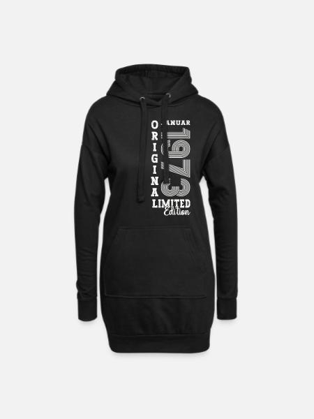 Jahrgang 1973 Januar 50. Geburtstag Geschenk Mann - Hoodie-Kleid - Schwarz