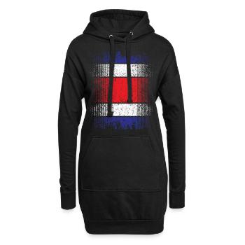 Costa Rica - drapeau du Costa Rica - Sweat-shirt à capuche long Femme - noir - Devant