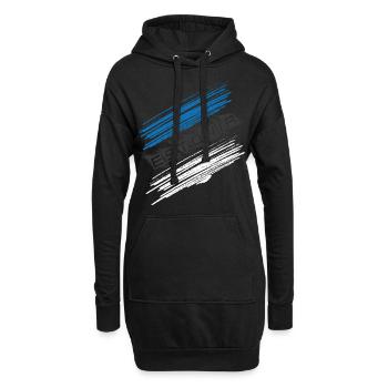 Estland - Hoodie-Kleid - Schwarz - Vorne